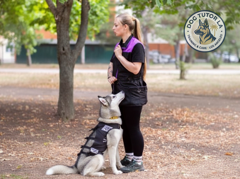 Puppy engagement in a low-distraction park